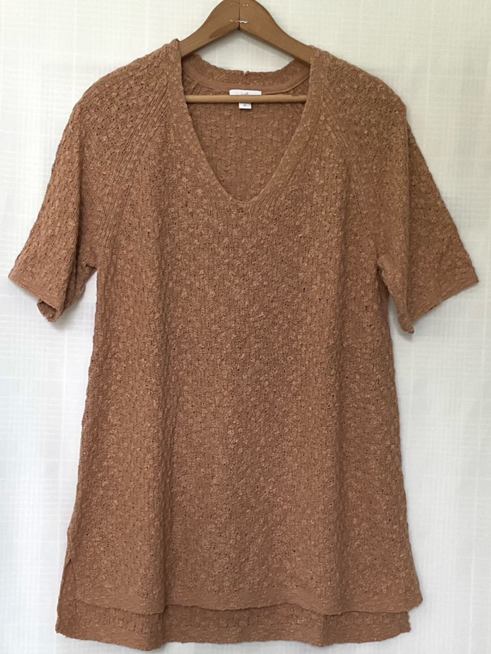 J. Jill Women's textured V-Neck short sleeve sweater